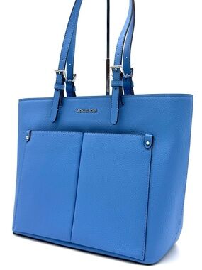 Michael Kors Jet Set Medium Pocket Tote Bag South Pacific Blue